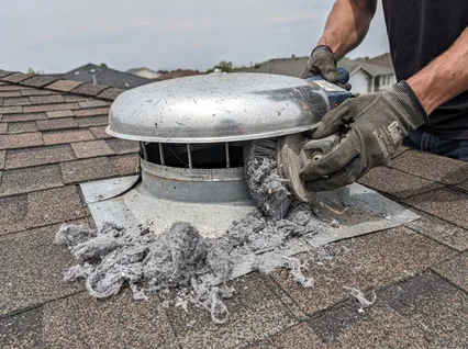 Cleaning Dryer Vent On Roof in Sarasota