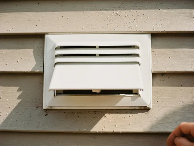 Sarasota Dryer Vent Cleaning technician performing professional exhaust vent cleaning at a residential property in Sarasota