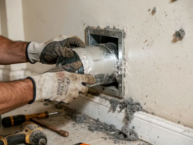 Professional dryer vent repair and installation by Sarasota Dryer Vent Cleaning in Sarasota